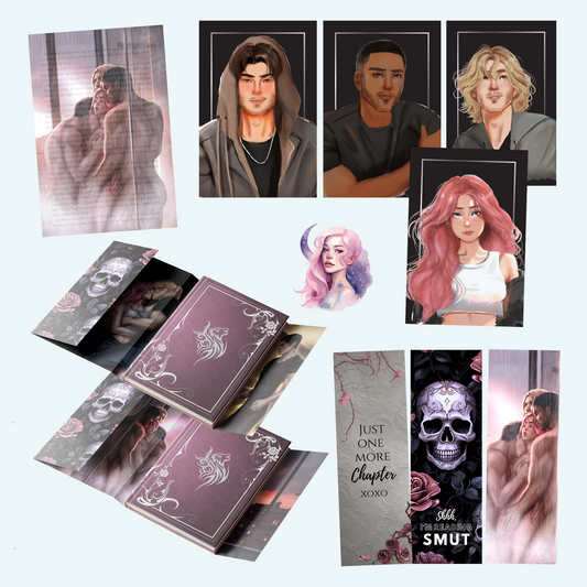 BWA HARDCOVERS BOOK BOX  - Gorgeous hardcover duology with reversible dustjackets of complete Beta Wolf Academy series SIGNED